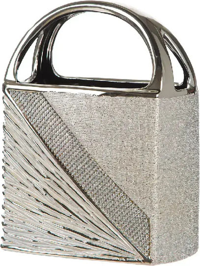 Gilde Декоративна Керамична Ваза Strass Екрю 19x11.5xВ25.5см