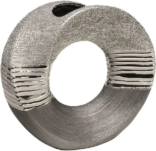Gilde Gilde Dekorative Keramikvase Bridgetown Graues 22x9xH23cm