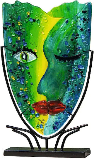 Gilde Gilde Dekorative Bodenvasen Glas Twinkle Grüne 29x10xH49cm