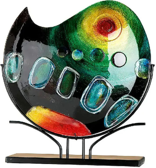 Gilde Gilde Dekorative Bodenvase Glas Mehrfarbig 47x10xH51cm