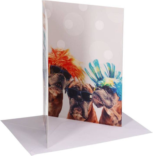 Festa Greeting Card Happy Birthday Bulldog 12.5x17.5cm with Music