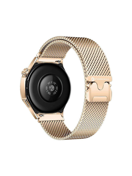 Forcell Λουράκι Ανοξείδωτο Ατσάλι Χρυσό (Samsung Galaxy Watch)