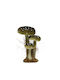 Triple Mushroom Decor Green 26cm