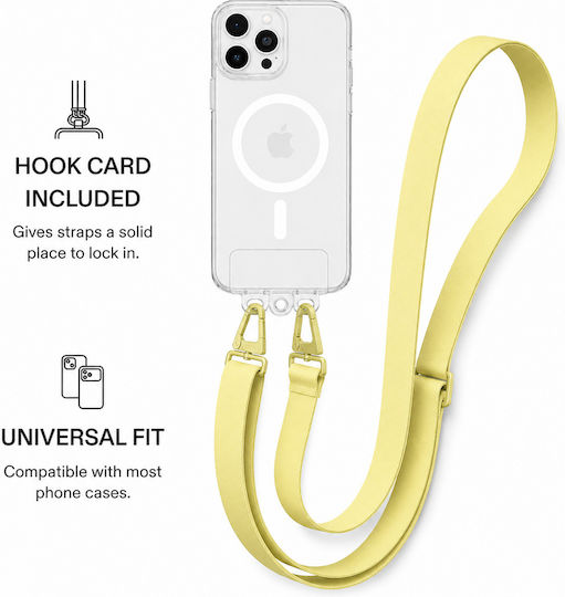 Каишка за Телефон Carryhang Strap Каишка за Врата Мобилни Универсален Жълт Светъл