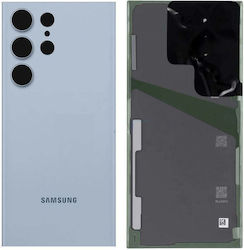 Battery Door Cover + Battery Door Adhesive + Back Camera Lens Bezel Light Blue Samsung Galaxy S23 Ultra Battery Door Cover + Battery Door Adhesive + Back Camera Lens Bezel Light Blue Samsung Galaxy S23 Ultra