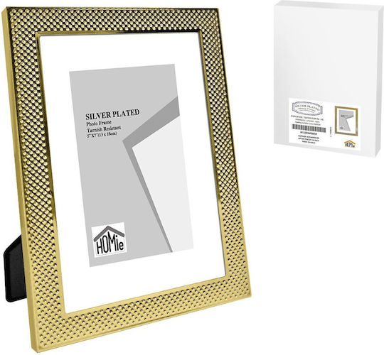 Kunststoff Fotorahmen mit Goldenem Rahmen