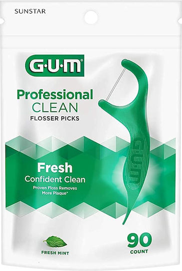 GUM Gewachstes Zahnseide mit Griff 90 Stück