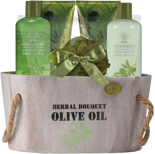 Aurora Olive Σετ Δώρου Καλάθι 5τμχ
