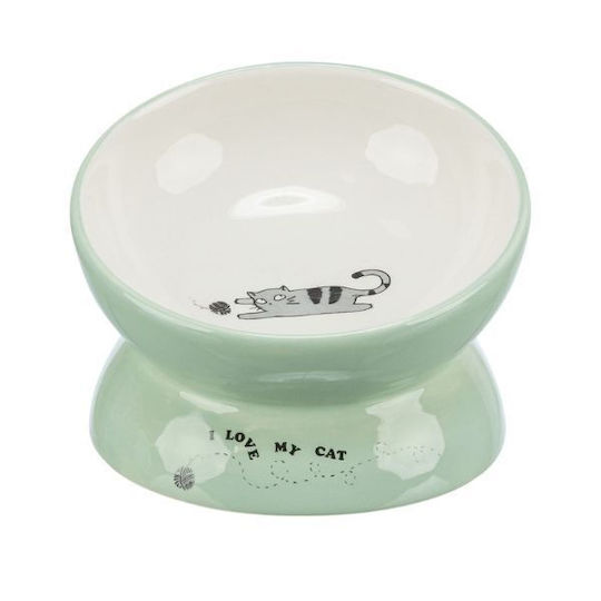 Trixie Keramik Futterautomat für Katze 150ml 13cm in Grün Farbe
