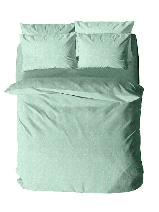Sunshine Menta Bettlaken Set Doppel mit Gummibe...
