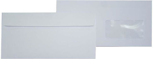 Uni Pap Mailing Envelopes Set with Peel and Seal 50 Pieces 11.4x22.9cm White