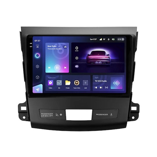 Teyes Cc3 2k Navigație Auto Citroen C-Crosser 2007-2012 6+128GB 9.5" QLED Octa-Core 2GHz Android 4G Bluetooth 5.1 DSP Variantă A