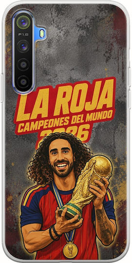 La Roja Campeones Del Mundo Marc Cucurella Realme 6 Flexible TPU Transparent Silicone Case