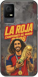 La Roja World Champions Marc Cucurella TCL 406 Black TPU Black Silicone Case La Roja World Champions Marc Cucurella TCL 406 Black TPU Black Silicone Case