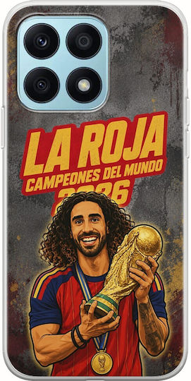 La Roja Campeones Del Mundo Marc Cucurella Honor X8a Flexible TPU Transparent Silicone Case
