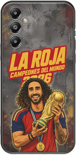 Case La Roja World Champions Marc Cucurella Samsung Galaxy M35 5G Black TPU Black Silicone