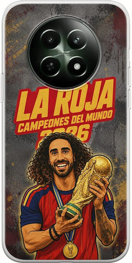 La Roja Campeones Del Mundo Marc Cucurella Realme 12x 5g Flexible TPU Transparent Silicone Case