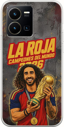 Case La Roja World Champions Marc Cucurella Vivo Y35 Flexible TPU Transparent Silicone