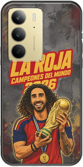 La Roja Campeones Del Mundo Marc Cucurella Realme 14x 5g Black TPU Black Silicone Case