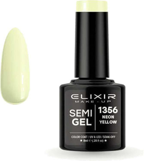 Elixir Semi Gel Nagellack 1356 Neon Gelbe 8ml
