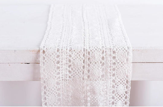Beauty Home Tablecloth Cotton with Lace Lace 23x250cm