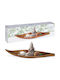 Set De Decorațiuni Buddha Canoe Din Lemn 7 Bucăți