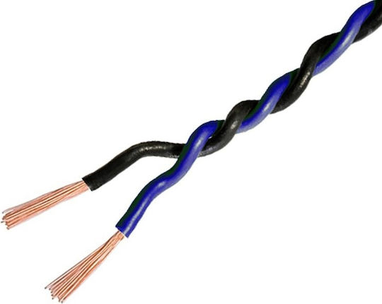 Ikv150-bl-60 Rolă de 60m Cablu de Cupru Răsucit Ampire pentru Difuzoare 2x1.5mm²
