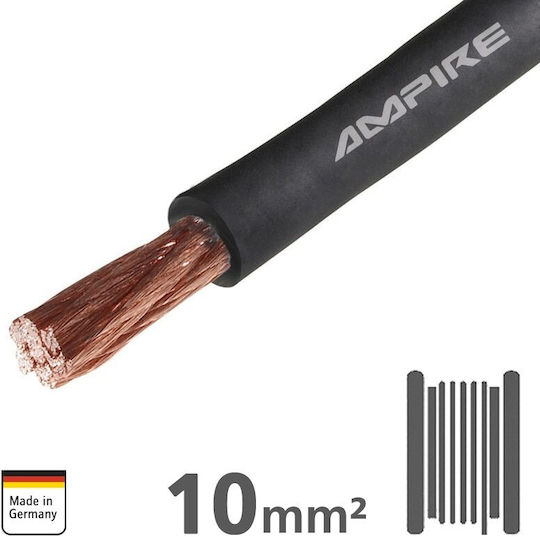 Xsk10-blk Ampire 10mm2 7awg Black Single-core Power Cable Copper 35m Reel