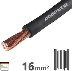 Xsk16-blk Ampire 16mm2 5awg Черен Едножилен Захранващ Кабел Меден 20m Ролка