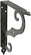 Amig Shelf Bracket from Metal in Black Colour 200x150mm 124003320