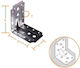 Vormann Galvanized Shelf Bracket In Silver Colour 90x90mm 570207.0019