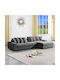 Gerando Corner Couch with Left Corner Anthracite 336x179x83cm