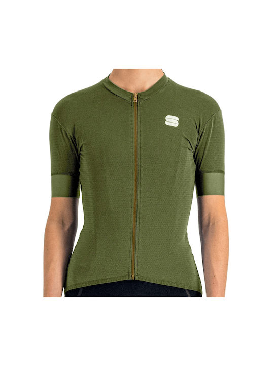 Sportful Tricou De Ciclism Pentru Femei Cu Mâneci Scurte Verde