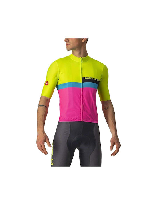 Castelli Tricou De Ciclism Pentru Bărbați Cu Mâneci Scurte Roz