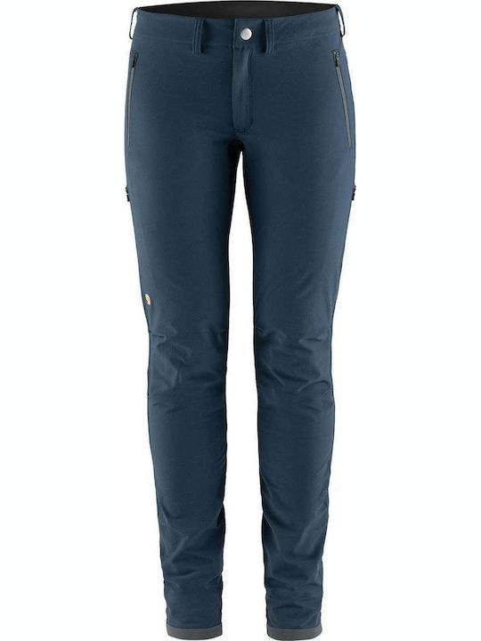 Fjallraven Bergtagen Pantaloni Lungi De Cățărare Pentru Femei Albaștri