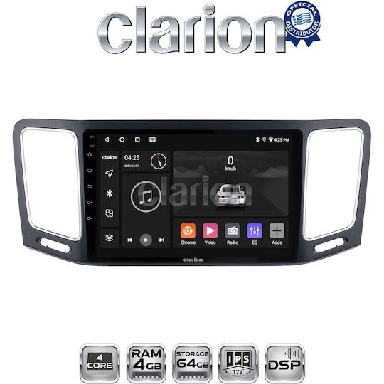 Clarion Ηχοσύστημα Αυτοκινήτου για Volkswagen Sharan 2011 (Bluetooth/USB/WiFi/GPS/Apple-Carplay/Android-Auto)