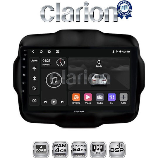 Clarion Ηχοσύστημα Αυτοκινήτου για Jeep Renegade 2014 (Bluetooth/USB/WiFi/GPS/Apple-Carplay/Android-Auto)