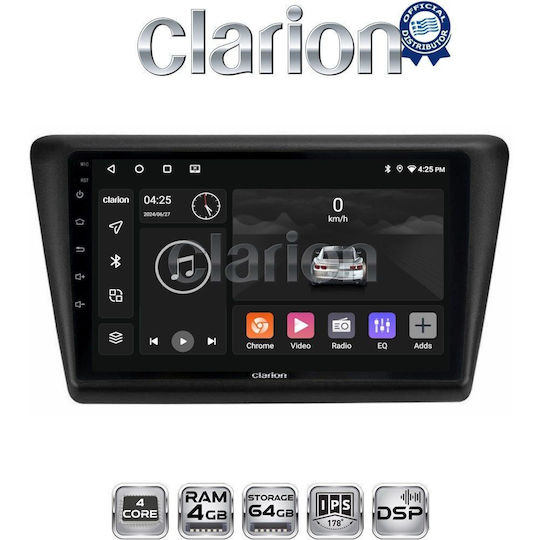 Clarion Car Audio System for Skoda Rapid 2013-2017 Bluetooth USB WiFi GPS Apple CarPlay Android Auto