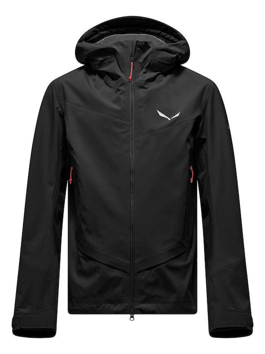 Ortles Geacă De Iarnă Hardshell Impermeabilă Și Cu Protecție Împotriva Vântului Neagră