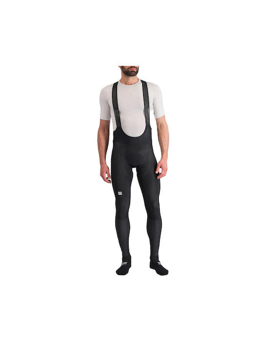 Sportful Pantaloni De Ciclism Pentru Bărbați Cu Bretele Impermeabili Negri