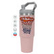 Koupakoupa Stainless Steel Thermos Bottle 890ml Pink with Straw and Handle