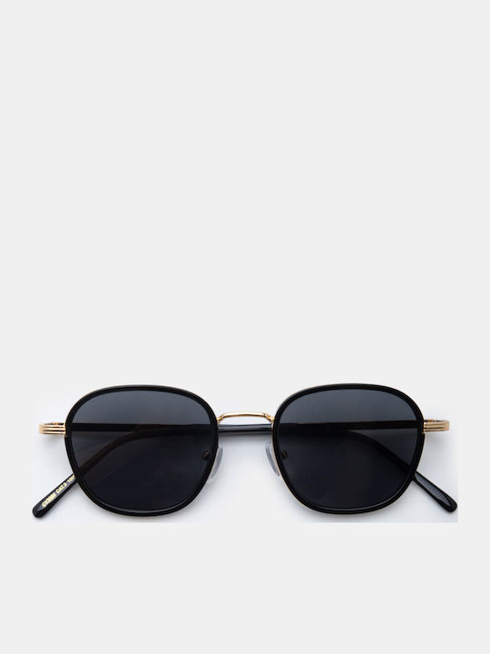 Luigi Ochelari De Soare Unisex Cu Ramă Metalică Neagră Și Lentile Negre