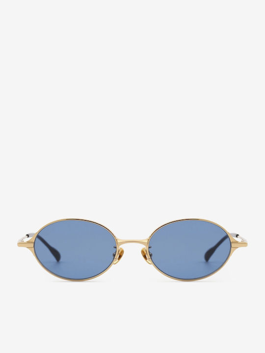 Projekt Produkt Unisex Sunglasses with Metallic Frame Gold and Blue