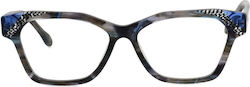 Red Raven Optical Prescription Eyeglass Frame 003 Blue Red Raven