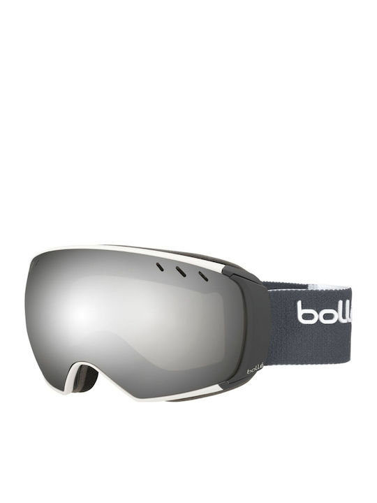 Bolle Masca Ski Si Snowboard Adulți Gri Cu Lentilă Oglindă În Culoare Gri