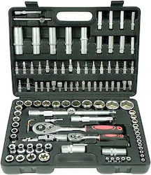 Silvertools Set Chei Tubulare și Chei cu Clichet 1/2" și 1/4" 108 Bucăți Silvertools Set Chei Tubulare și Chei cu Clichet 1/2" și 1/4" 108 Bucăți