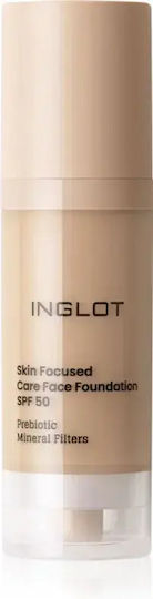 Inglot Skin Focused Care Gesichts-Foundation Spf 50 Concealing Gelb Beig 30ml