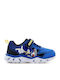 Kids Sneakers with Hoop & Loop Closure and Lights Blue