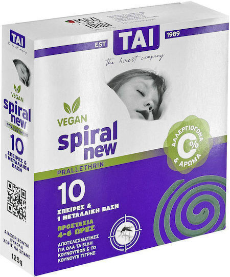 Tai Spiral Vegan Φιδάκι για Κουνούπια 10 σπείρες