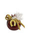 Kalliopi Silver Hanging New Year's Lucky Charm Pomegranate Red Ceramic 2027 7x7cm